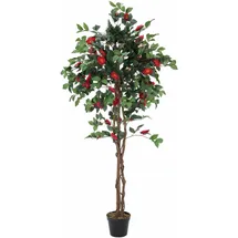 Europalms Kamelienbaum rot mit Topf, 180cm