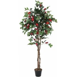 Europalms Kamelienbaum rot mit Topf, 180cm