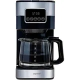 Alpina Kaffeemaschine - Filterkaffeemaschine 1,5L / 12 Tassen - Coffee Machine mit Thermoskanne, Digitalanzeige, Timer und Warmhalteplatte - Einstellbare Kaffeestärke - Schwarz