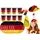 Amscan Deutschland Fan-Set 2023 mehrfarbig onesize