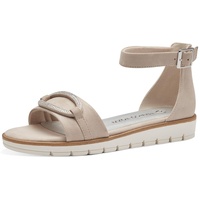 Marco Tozzi Damen Sandalen flach mit Verstellbarem Riemen Vegan, Beige (Dune), 41 EU