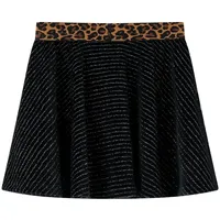 vidaXL Kinderrock mit Bund in Leopardenmuster Schwarz 116