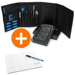iFixit Pro Tech Toolkit + Magnetic Project Mat Kompletter Werkzeugsatz für alle Elektronikreparaturen plus Beschreibbare Magnetunterlage