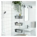 vidaXL Duschregal Aluminium Grau