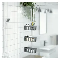 vidaXL Duschregal Aluminium Grau