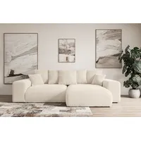 altdecor Ecksofa Cord mit Schlaffunktion 2-Sitzer Beige