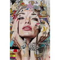 Kare Glasbild Artsy Portrait Front 80x120cm",