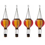 Expo Börse Solarleuchte Kunststoff Ø14xH47cm 4er Set mehrfarbig