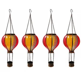 Expo Börse Solarleuchte Kunststoff Ø14xH47cm 4er Set mehrfarbig