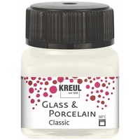 Kreul 16230 - Glass & Porcelain Classic elfenbein, im 20 ml Glas, brillante Glas- und Porzellanmalfarbe auf Wasserbasis, schnelltrocknend, deckend