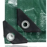 TK Gruppe 4x5m Schutzplane wasserdicht - 150 g/m2 grün, mit Ösen - Abdeckplane (Packung, 1x Abdeckplane 4x5m), Hochdichte 150 g/m2