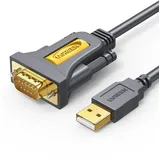 Ugreen USB RS232 Seriell Kabel USB Seriell DB9 mit PL2303 Chipsatz, Kompatibel mit Router (1M)