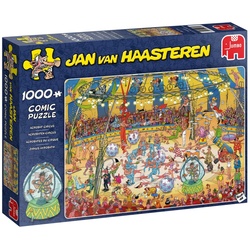 Jumbo Spiele Puzzle 19089 Jan van Haasteren Zirkus-Akrobatik, 1000 Puzzleteile bunt