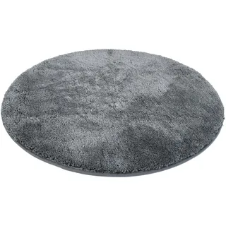 Kinzler J-10001/100 anthrazit Badematte Mikrofaser, 90 cm rund