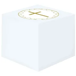 8 Festlich blaue Geschenkboxen 6,35cm