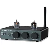 AIYIMA T1PRO Röhrenvorverstärker Verstärker Heim-Audio-Vorverstärker Mini-Vakuum-Vorverstärker-Empfänger Bluetooth 5.1 QCC3040 APTX-HD Mit Bass-Höhen-Klangreglern und 12-V-Triggerausgang