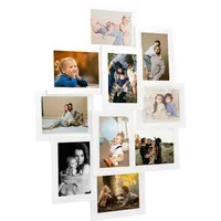 VidaXL Collage Bilderrahmen für 10x(10x15 cm) Fotos Weiß MDF