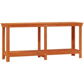 vidaXL Werkbank Wachsbraun 180 x 50 x 80 cm Massives Kiefernholz