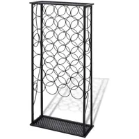 vidaXL Weinregal 47,5 x 21 x 100 cm Schwarz