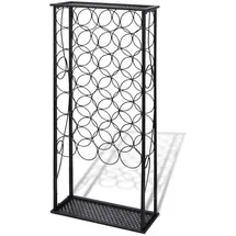 vidaXL Weinregal 47,5 x 21 x 100 cm Schwarz
