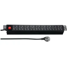 EFB-Elektronik Steckdosenleiste 1,5HE 3 m Schwarz 18 St.