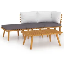 vidaXL Garten-Lounge-Set 4-tlg. braun