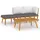 vidaXL Garten-Lounge-Set 4-tlg. braun