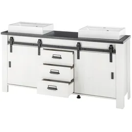 furn.design Doppelwaschtisch 164 x 81 x 43 cm