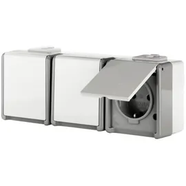 Siemens DELTA fläche IP44 Schuko-Steckdose, dunkelgrau/hellgrau 5UB4731