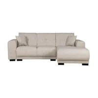 Home Affaire Ecksofa »Langeland L-Form«, incl. 2 Zierkissen, Recamiere wahlweise links oder rechts, beige