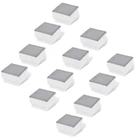 VidaXL LED Bodeneinbaustrahler Außen 12 Stk. 100x100x68 mm