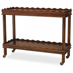 Casa Padrino Luxus Servierwagen Braun / Vintage Messing 116 cm - Hotel Trolley