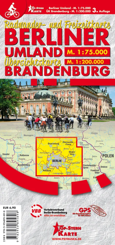 Radwander- Und Freizeitkarte Berliner Umland Und Übersichtskarte Brandenburg  Karte (im Sinne von Landkarte)