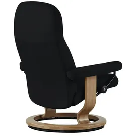 Stressless Relaxsessel Leder 72 x 94 x 70 cm Schwarz mit Hocker