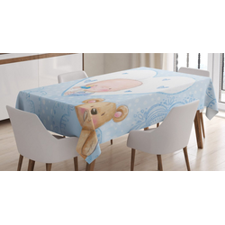 Abakuhaus Tischdecke Personalisiert Farbfest Waschbar Für den Außen Bereich geeignet Klare Farben, Kids Baby-Teddybär 140 cm x 240 cm