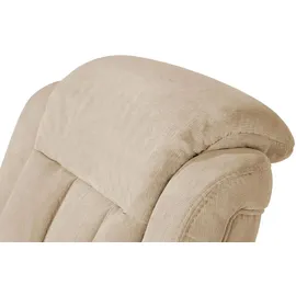 Polstermöbel Oelsa Fernsehsessel Andorra Mikrofaser 87 x 108 x 110 cm Beige mit Rollen
