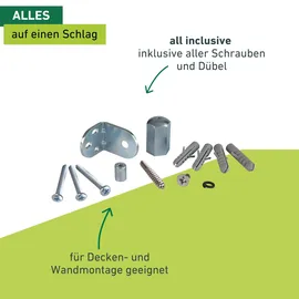 WINDHAGER Sonnensegel Seilspannelement Komplett-Set, Edelstahl, 10899