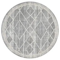 Carpet City "FLAIR178", grau, H:11mm Ø:200cm, Obermaterial: 50% Polyester,