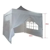Trendline Seitenteile für Faltpavillon 2,95 x 2,95 m 4 Stück Weiß