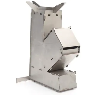 Alvinlite Raketenofen Outdoor, Tragbarer Holzofen, Camping Ofen aus Edelstahl, Abnehmbarer Rocket Stove mit Aufbewahrungstasche, Campingofen Für Dutch Oven, Grillpfannen