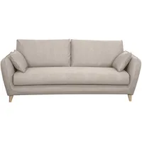 Skandinavische Schlafcouch beige mit Matratze Dicke 10 cm 3-Sitzer CREEP