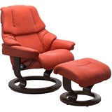 Stressless Stressless® »Reno«, (Set, Relaxsessel mit Hocker), mit Hocker, mit Classic Base, Größe S, M & L, Gestell Wenge