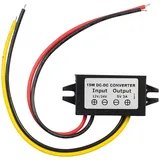 revolt DC-DC-Wandler Step Down: DC/DC-Spannungswandler für 12/24 V zu 5 V, 3 A, IP67, offene Enden (Ausgangsspannungsregler, Converter, Motorrad)