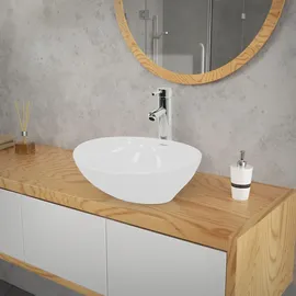luxebath Aufsatzwaschbecken Oval 41 x 14,2 cm