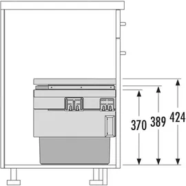 HAILO Abfalltrennsystem 3608631 Cargo Synchro 600 54