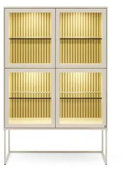 Musterring Highboard Kara-Frame Lack Seidengrau