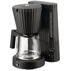 Alessi Filterkaffeemaschine Filterkaffeemaschine Plissé – Farbwahl, 1.50l Kaffeekanne, Kabellänge 1m, europäischer Stecker schwarz