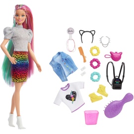 Barbie Leoparden Regenbogen-Haar