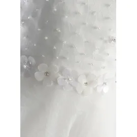 happy girls Tüllkleid HAPPY GIRLS "tulle dress with flowers", Mädchen, Gr. 98, N-Gr, ecru, Jersey, Obermaterial: 100% Polyester, unifarben, Rundhals, Kleider