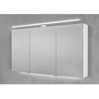 Spiegelschrank 130 cm mit LED Beleuchtung, Doppelspiegelt√oren Beton Anthrazit - 2 Jahre Gewährleistung - mind. 14 Tage Rückgaberecht
